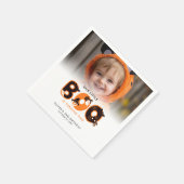 Little Boo draait twee foto Halloween verjaardag Servet (Hoek)