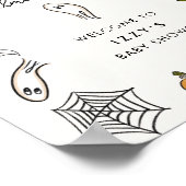 Little Boo Due Halloween Baby shower Welkomstbord Poster (Hoek)