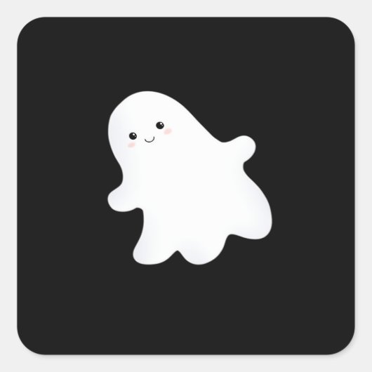 Little Boo Esthetic Cool Vierkante Sticker (Voorkant)