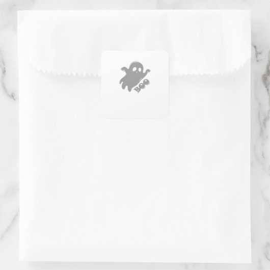 Little Boo Esthetisch Eenvoudig Vierkante Sticker (Tas)