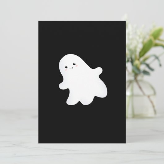 Little Boo Esthetische Koel Feestdagenkaart (Staand voorkant)