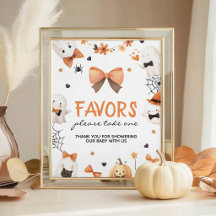 Little Boo Favors Tafelkaart 8x10