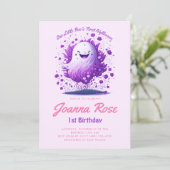 Little Boo First Halloween Baby Birthday Kaart (Staand voorkant)