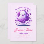 Little Boo First Halloween Baby Birthday Kaart (Voorkant / Achterkant)