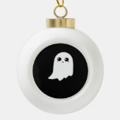 Little Boo Funny Meme Design Keramische Bal Ornament (Voorkant)