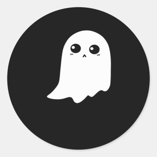 Little Boo Funny Meme Ronde Sticker (Voorkant)