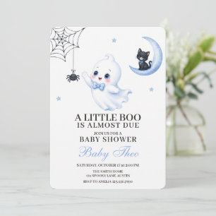 Little Boo Geest Jongens Halloween Baby Shower Kaart