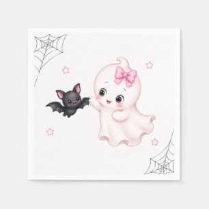 Little Boo Geest   Roze Halloween Baby Shower  Servet