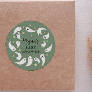 Little Boo Genderneutraal Baby shower Favoriet Ronde Sticker