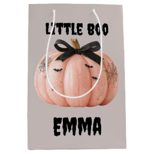 Little Boo Gepersonaliseerde Halloween Pumpkin Medium Cadeauzakje