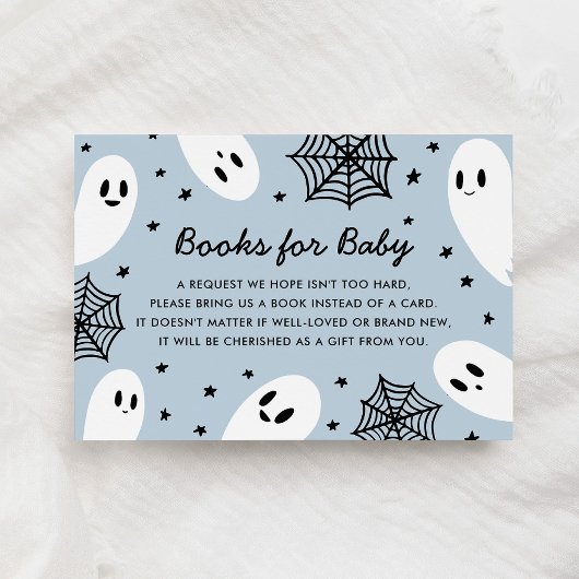 Little Boo Ghost Baby shower Books for Baby Informatiekaartje