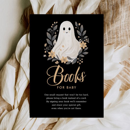 Little Boo Ghost Baby shower Books for Baby Informatiekaartje