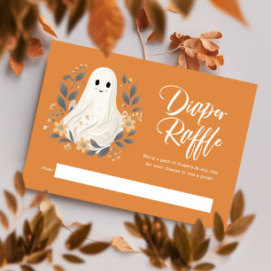 Little Boo Ghost Baby shower Luier Raffle Informatiekaartje