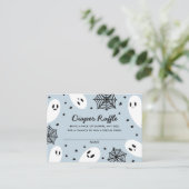 Little Boo Ghost Baby shower Luier Raffle Ticket Informatiekaartje (Staand voorkant)