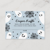 Little Boo Ghost Baby shower Luier Raffle Ticket Informatiekaartje (Voorkant)