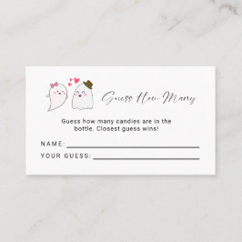 Little Boo Ghost Baby shower Raad eens hoeveel spe Plaatskaartje