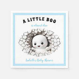 Little Boo Ghost Boy Baby shower Blauwe servetten