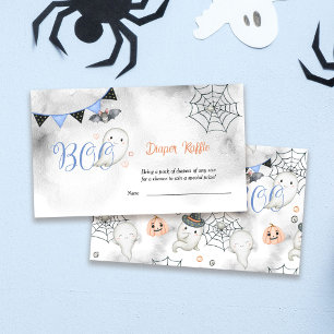 Little Boo Ghost Boy Baby shower Luier Raffle Informatiekaartje