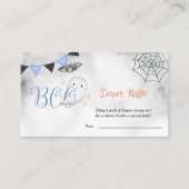 Little Boo Ghost Boy Baby shower Luier Raffle Informatiekaartje (Voorkant)