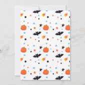 Little Boo Ghost Boy Halloween Baby shower Kaart (Achterkant)