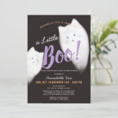 Little Boo Ghost Cat Drive-by Baby shower Kaart (Staand voorkant)