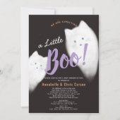 Little Boo Ghost Cat Halloween Baby shower per pos Kaart (Voorkant)