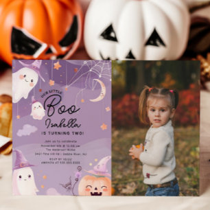 Little Boo Ghost Foto Verjaardag Kaart