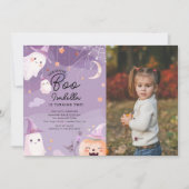 Little Boo Ghost Foto Verjaardag Kaart (Voorkant)