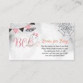 Little Boo Ghost Girl Baby shower Boeken voor Baby Informatiekaartje (Voorkant)