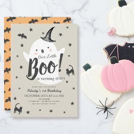 Little Boo Ghost Halloween 1e verjaardag Kaart