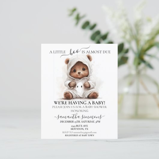 Little Boo Ghost Halloween Baby Beer (Staand voorkant)