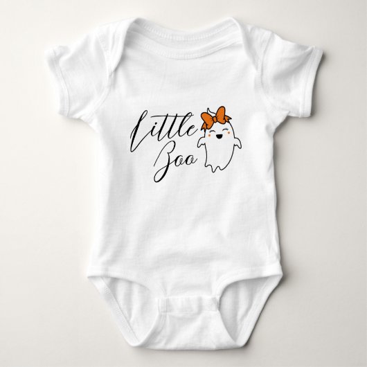 Little Boo Ghost Halloween Baby Romper (Voorkant)