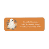 Little Boo Ghost Halloween Baby shower Adres Etiket (Voorkant)