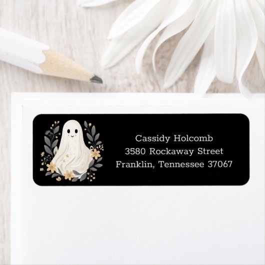 Little Boo Ghost Halloween Baby shower Adres Etiket (Insitu)