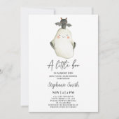 Little Boo Ghost Halloween Baby shower Invitation Kaart (Voorkant)