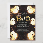 Little Boo Ghost Halloween Baby shower Kaart (Voorkant)