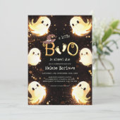 Little Boo Ghost Halloween Baby shower Kaart (Staand voorkant)