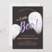 Little Boo Ghost Halloween Baby shower Kaart (Voorkant)