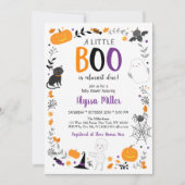 Little Boo Ghost Halloween Baby shower Kaart (Voorkant)
