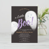 Little Boo Ghost Halloween Baby shower per post Kaart (Staand voorkant)