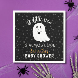 Little Boo Ghost Halloween Baby shower Servet