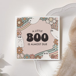 Little Boo Ghost Halloween Baby shower Servet