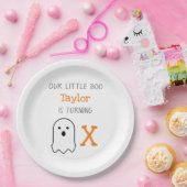 Little Boo Ghost Halloween Birthday Papieren Bordje (Feest)