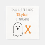 Little Boo Ghost Halloween Birthday Servet (Voorkant)