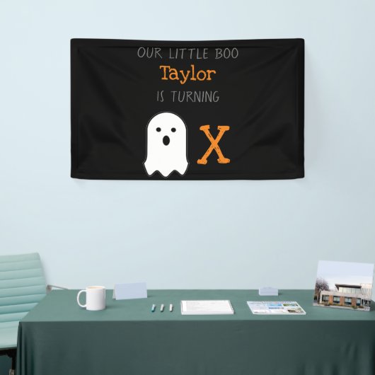 Little Boo Ghost Halloween Birthday Spandoek (Beurs)