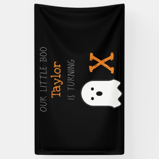 Little Boo Ghost Halloween Birthday Spandoek (Verticaal)