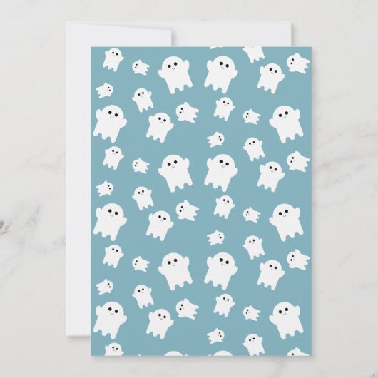 Little Boo Ghost Halloween Boys Leuke Verjaardag Kaart (Achterkant)