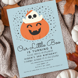 Little Boo Ghost Halloween Boys Leuke Verjaardag Kaart