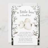 Little Boo Ghost Halloween Herfst Baby shower Kaart (Voorkant)