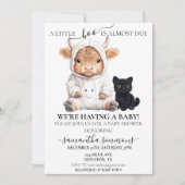 Little Boo Ghost Halloween Highland Koe Baby Kaart (Voorkant)